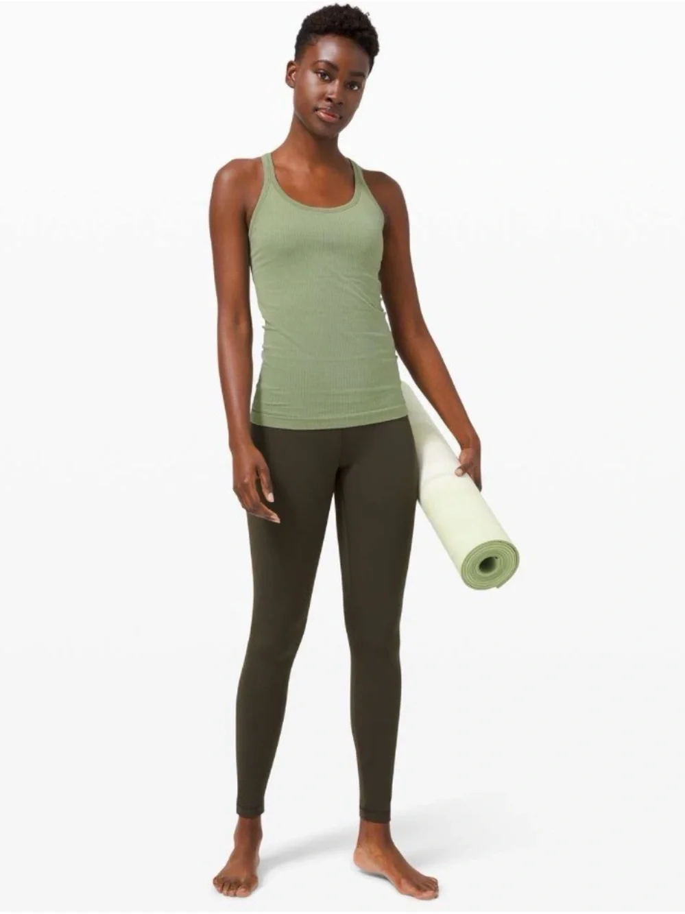 Lululemon Ebb To Street Tank *Light Support For B/C Cup Willow Green Size 4